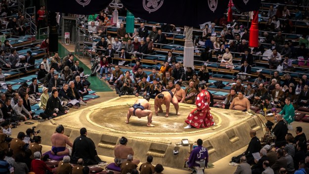 Tournoi de Sumo à Osaka, Japon.