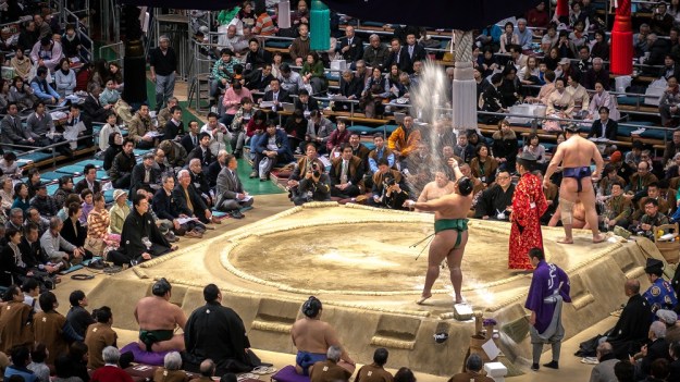 Tournoi de Sumo à Osaka, Japon.