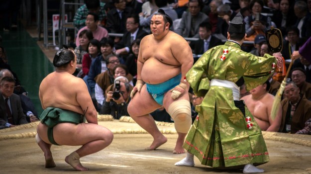 Tournoi de Sumo à Osaka, Japon.