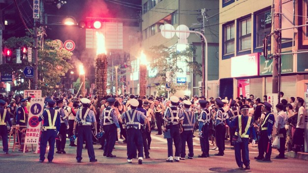 Ikeda fire festival Japon